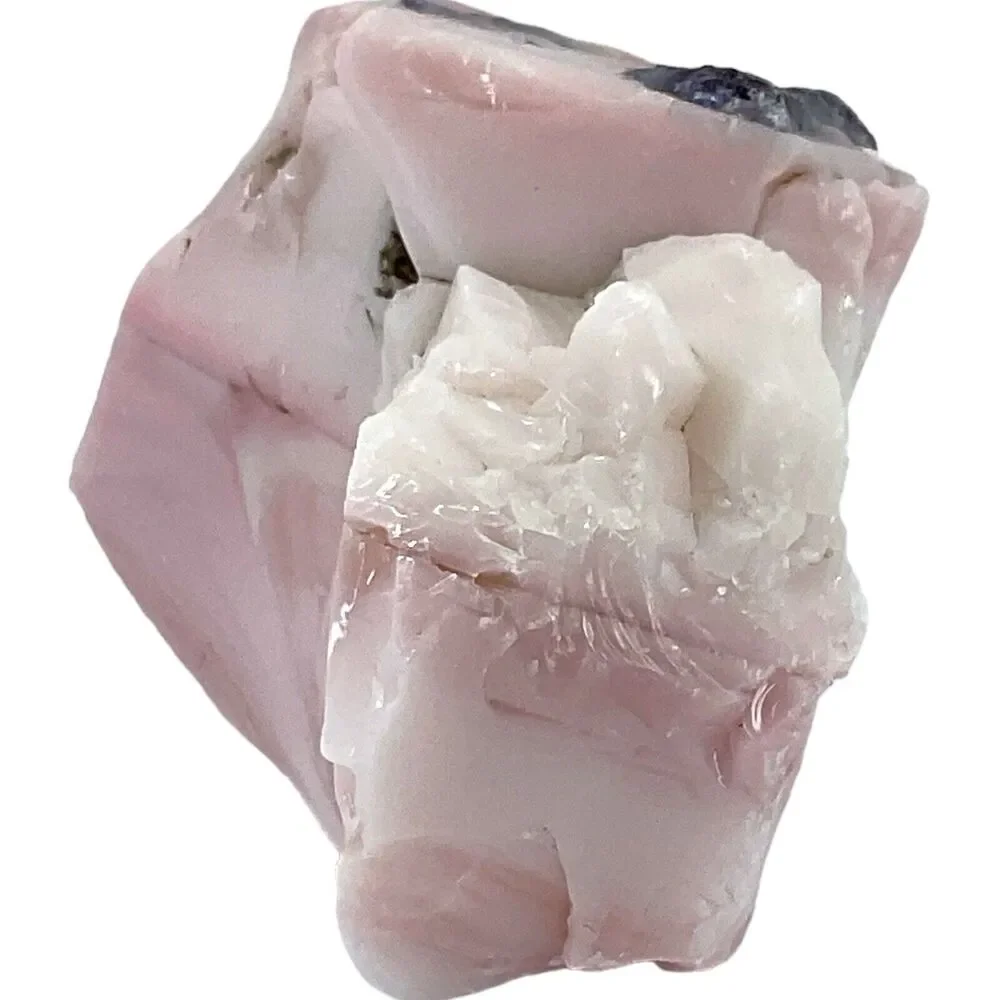 Pink White Art Glass‎ Cullet Glowing Manganese Slag Glass #4GX143